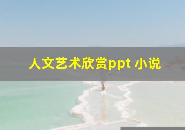 人文艺术欣赏ppt 小说